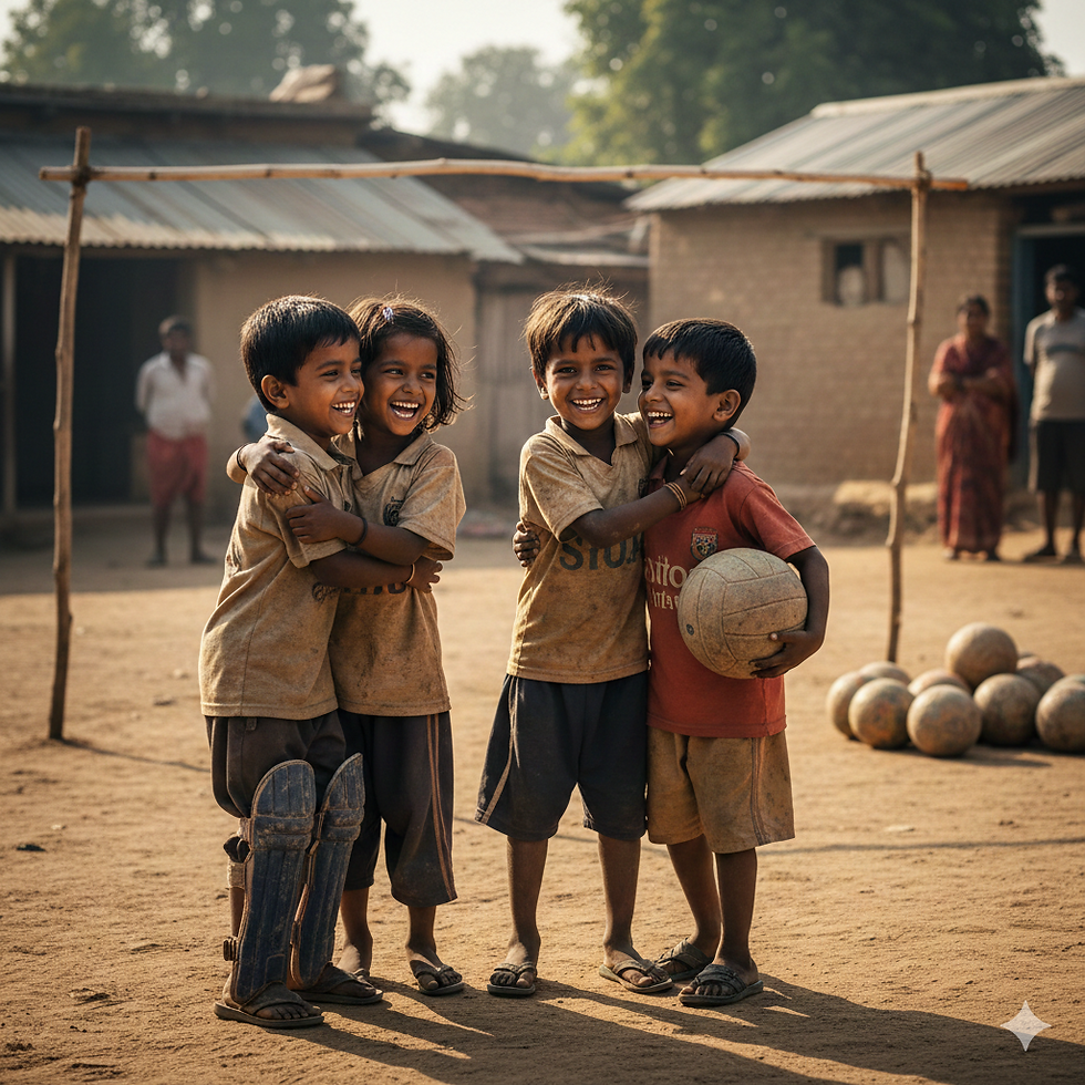 Poor Kids Interaction Image