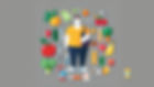 business of obesity medicine with a person icon branching to medication, fruits and vegeta