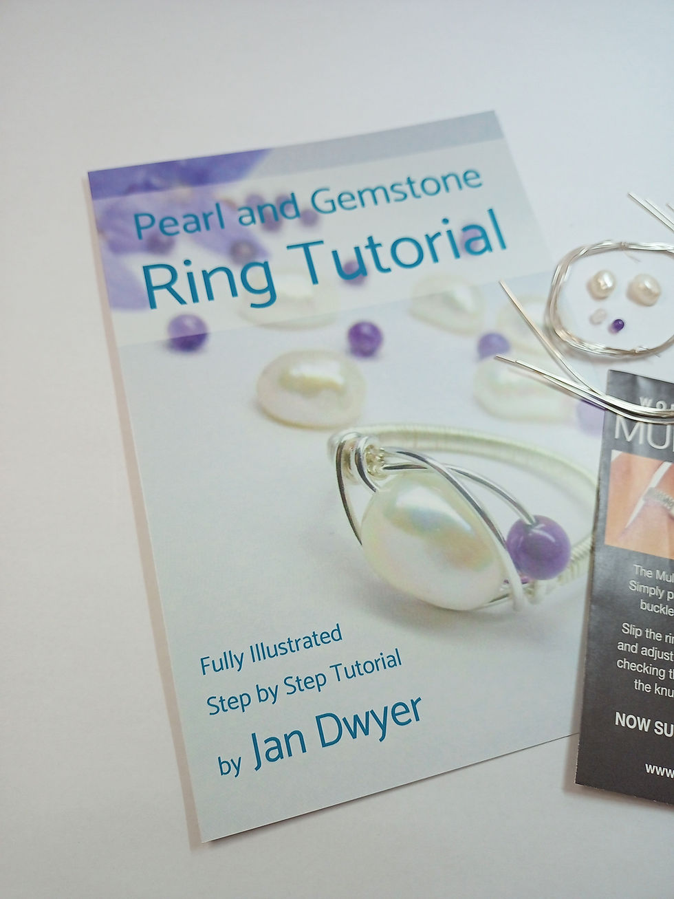 Thumbnail: Pearl and Gemstone Ring Tutorial Booklet, Mini Kit and Ring Sizer