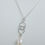 Thumbnail: Celtic Inspired Sterling Silver and Pearl Drop Pendant with Chain