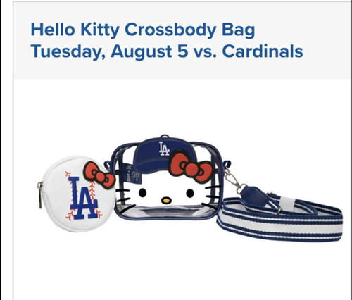 Hello Kitty Dodgers コラボバッグ　8/5限定 Dodgers Hello Kitty Crossbody Bag SGA 8/5/25 | eBay