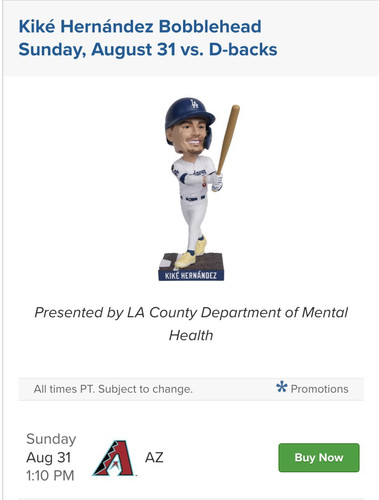 FUNKO POP Dodgers Kike Hernandez Los Angeles Dodgers Bobblehead