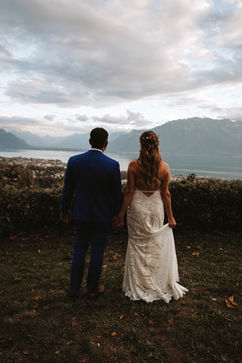 Photo volée mariage Suisse photo de couple mariage Suisse riviera robe mariée lac leman — Cris Photography Vaud