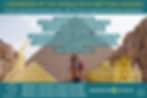 Transmission poster for 7 Wonders of the World with Bettany Hughes, showing Bettany Hughes against a backdrop of world landmarks, with Channel 5 broadcast details displayed.