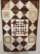 log cabin pieced table runner