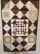 log cabin pieced table runner
