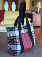 tartan tote bag