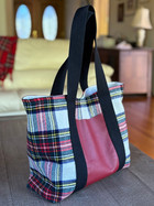 tartan tote bag