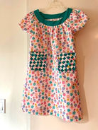 girls dress with woven fabric pockets