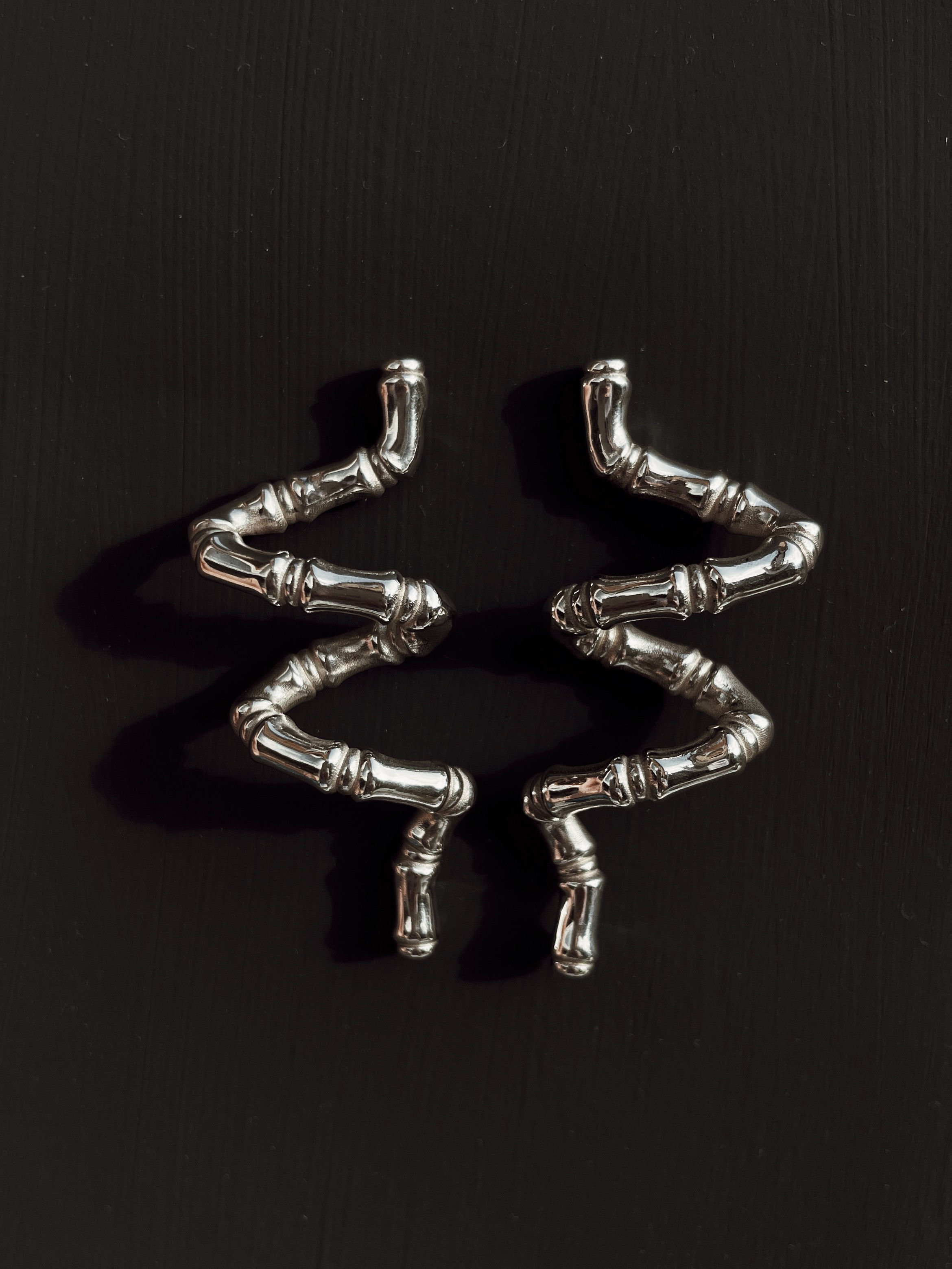 Florence Statement Earrings in Silver
