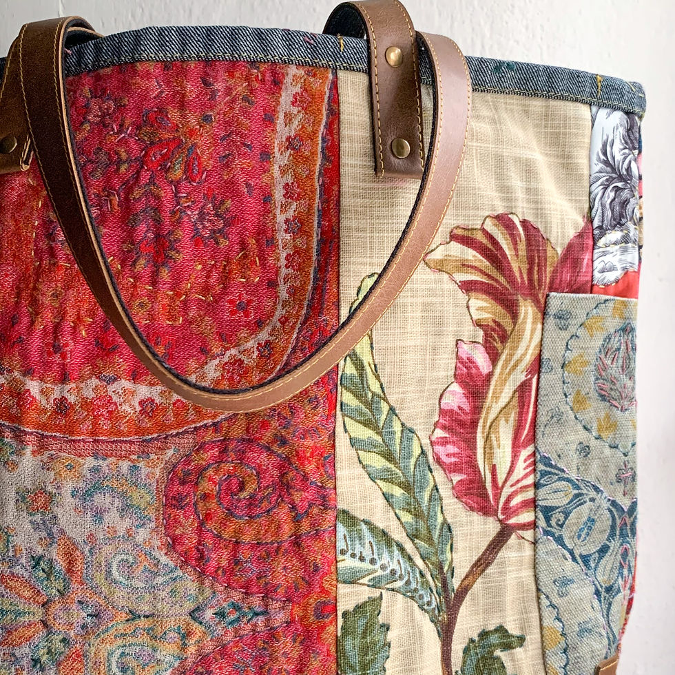 Thumbnail: Patchwork and Denim Shopper