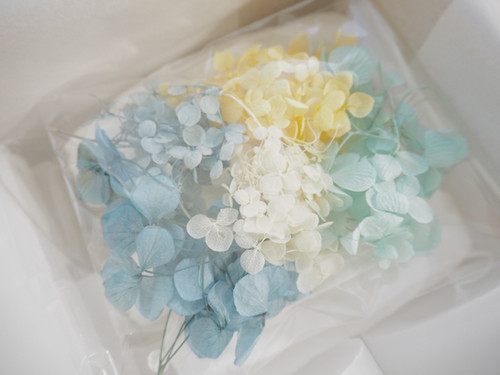 ㉕紫陽花のボタニカルキャンドルホルダーset