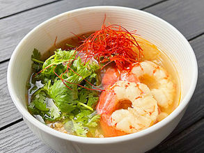 エビのエスニック風春雨スープ