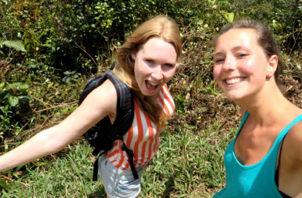 Uno de los numerosos selfies que se hicieron las chicas disfrutando del sendero