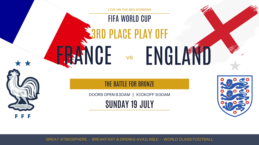 World Cup 3rd Place Play-Off: France v England