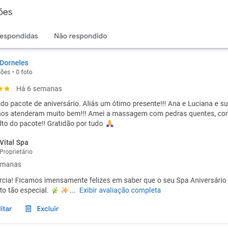 Avaliação 5 Estrelas no Google da Márcia Dorneles