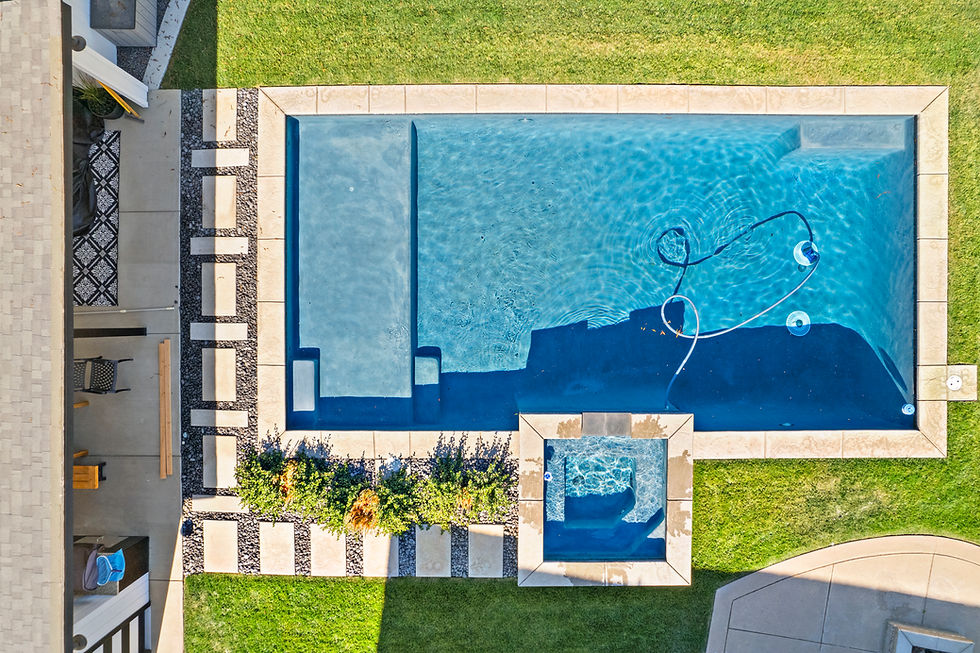 aerial view of a swimming pool design