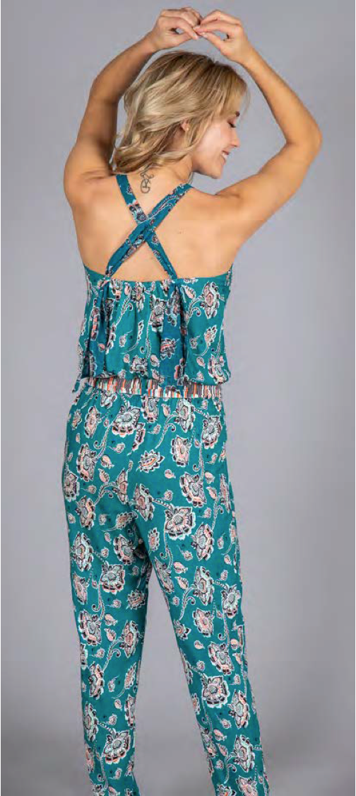 Thumbnail: Printed jumpsuit with graphic belt