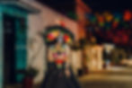 Day of the dead streets of Mexico
