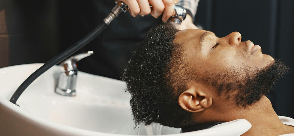 Washing out clay from hair