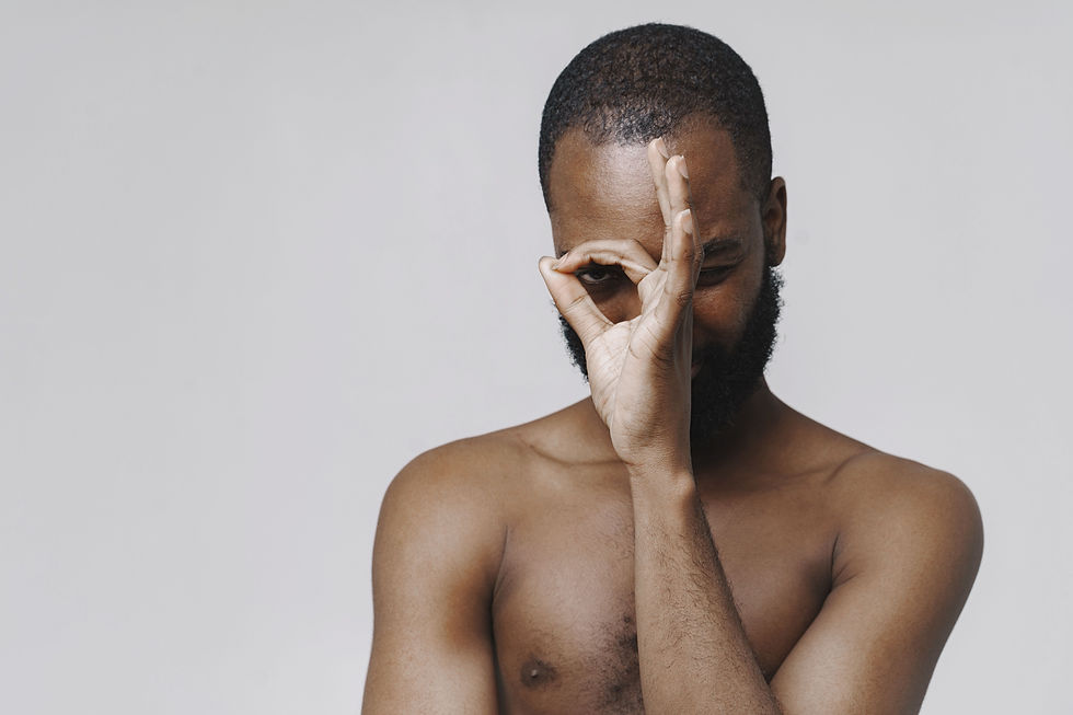 man with oil and moisturiser