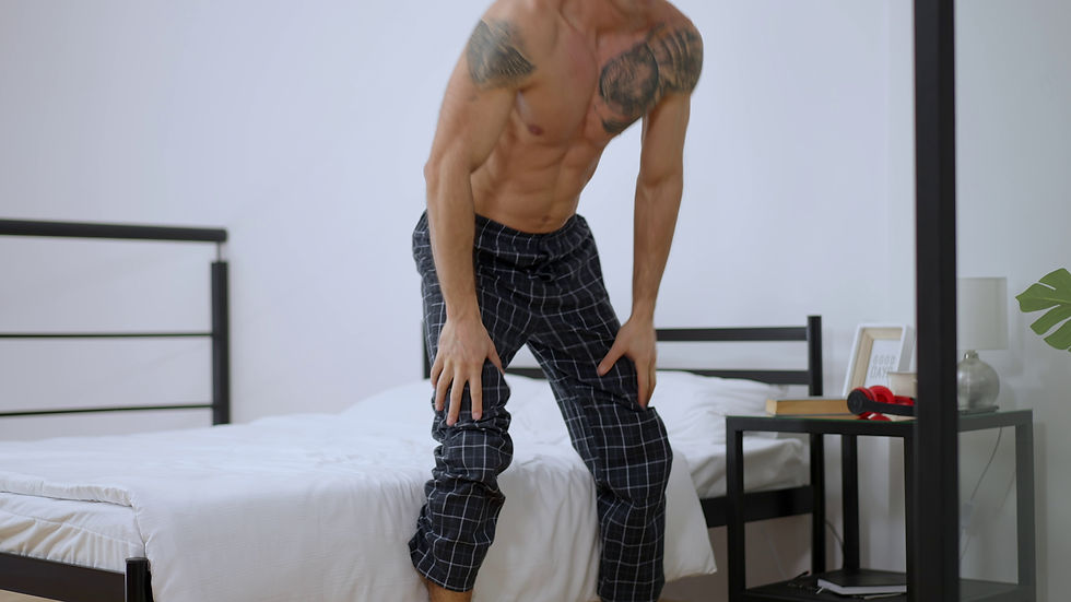 man resting after a itchy chest tattoo