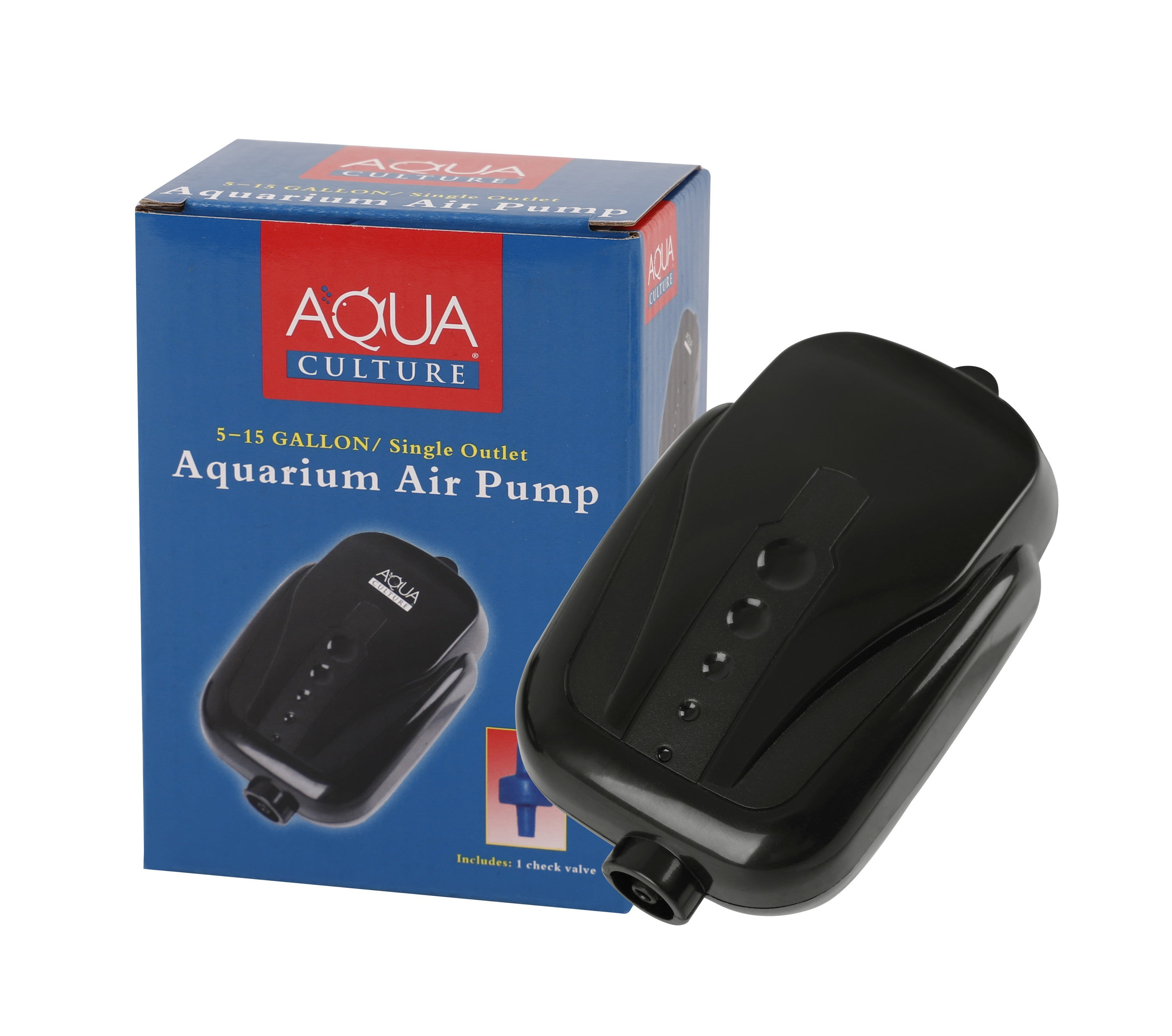 Single Outlet Air Pump ,For 5-15 Gallon Aquarium ,Assembled Product Height 3.6"