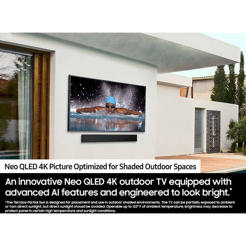 Miniatura: Samsung The Terrace 65" Class HDR UHD 4K Smart Partial Sun Outdoor QLED TV