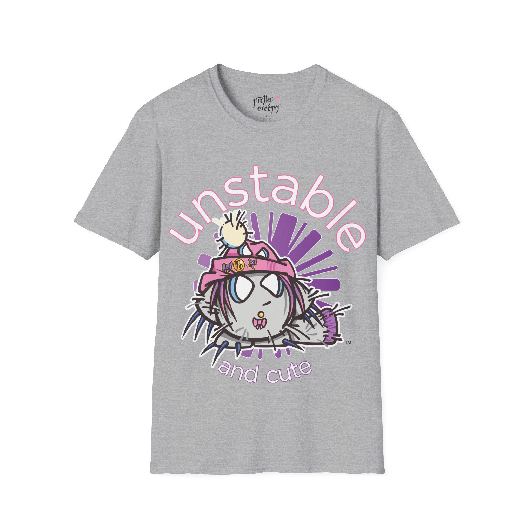 Pretty Creepy - Unstable + Cute (Unisex Softstyle T-Shirt)