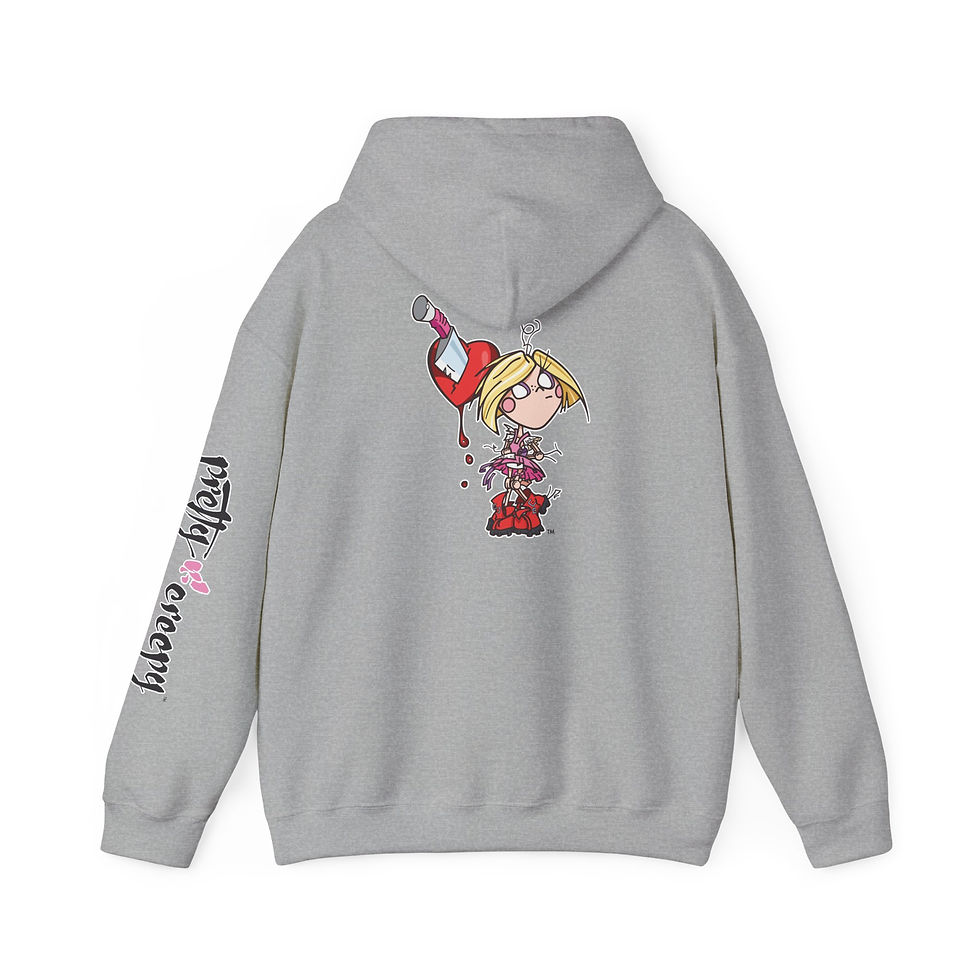 Thumbnail: Pretty Creepy - Valentine Mary Annette (Unisex Heavy Blend™ Hooded Sweatshirt)