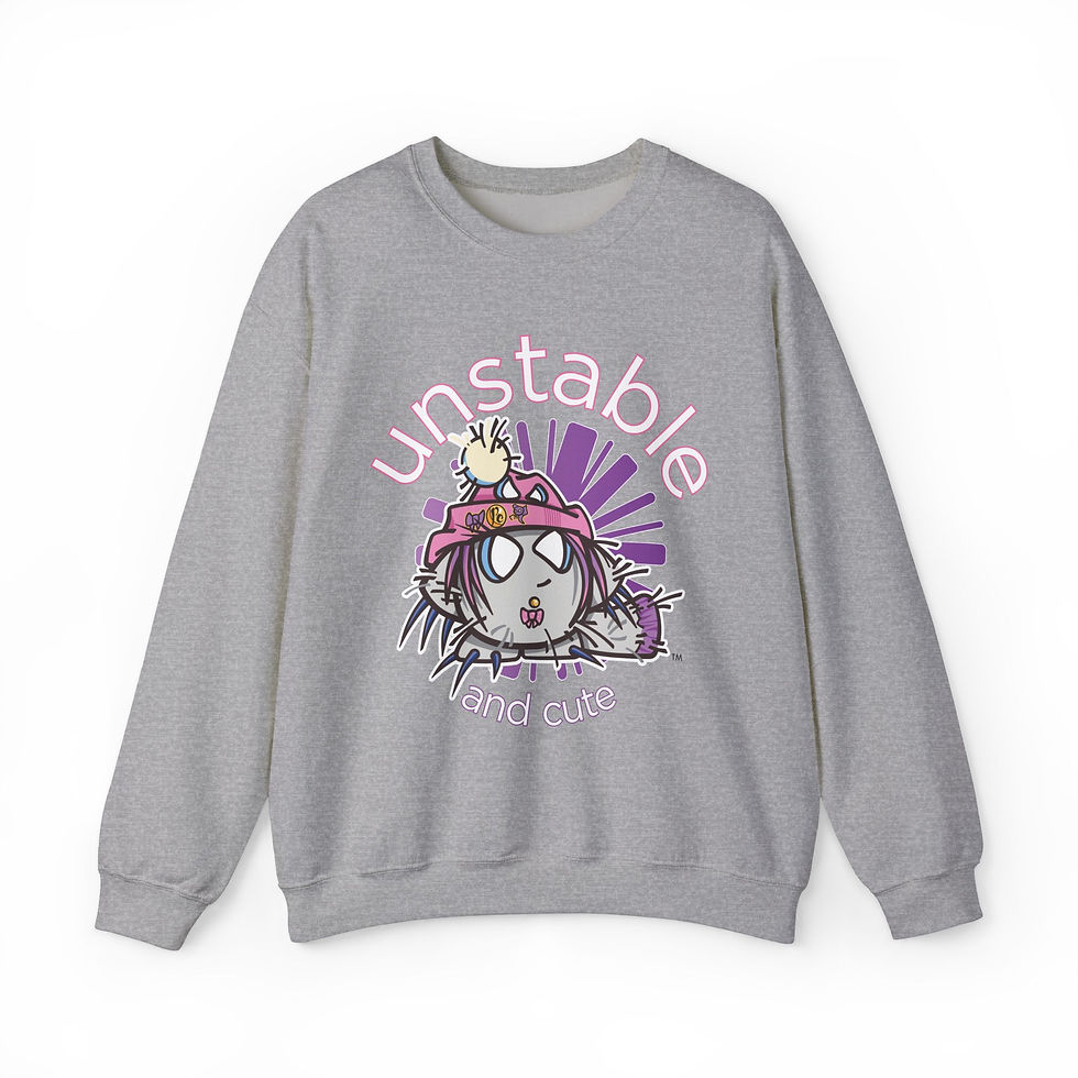 Thumbnail: Pretty Creepy - Unstable + Cute (Heavy Blend™ Crewneck Sweatshirt)