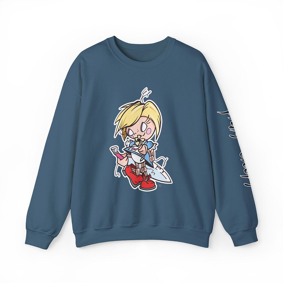 Thumbnail: Pretty Creepy's Original Mary Annette Cute & Creepy Crewneck Sweatshirt