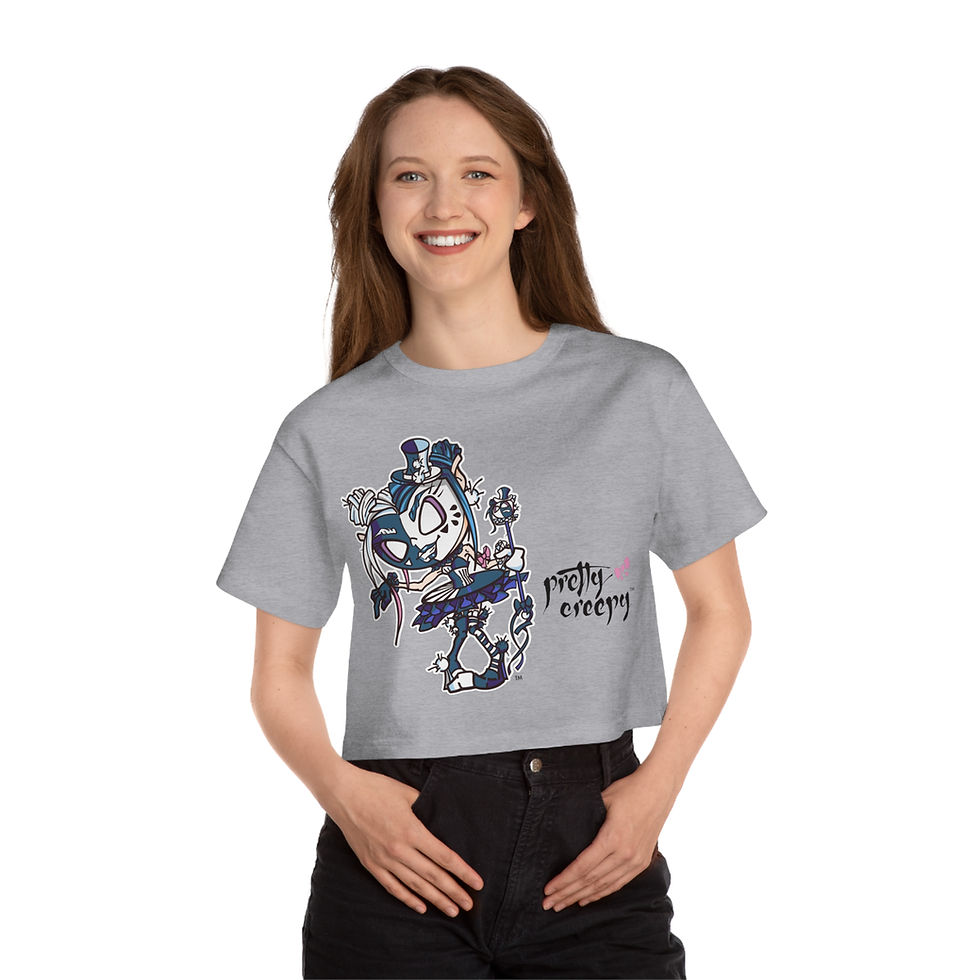 Thumbnail: Pretty Creepy - Donni (Champion Women's Heritage Cropped T-Shirt)