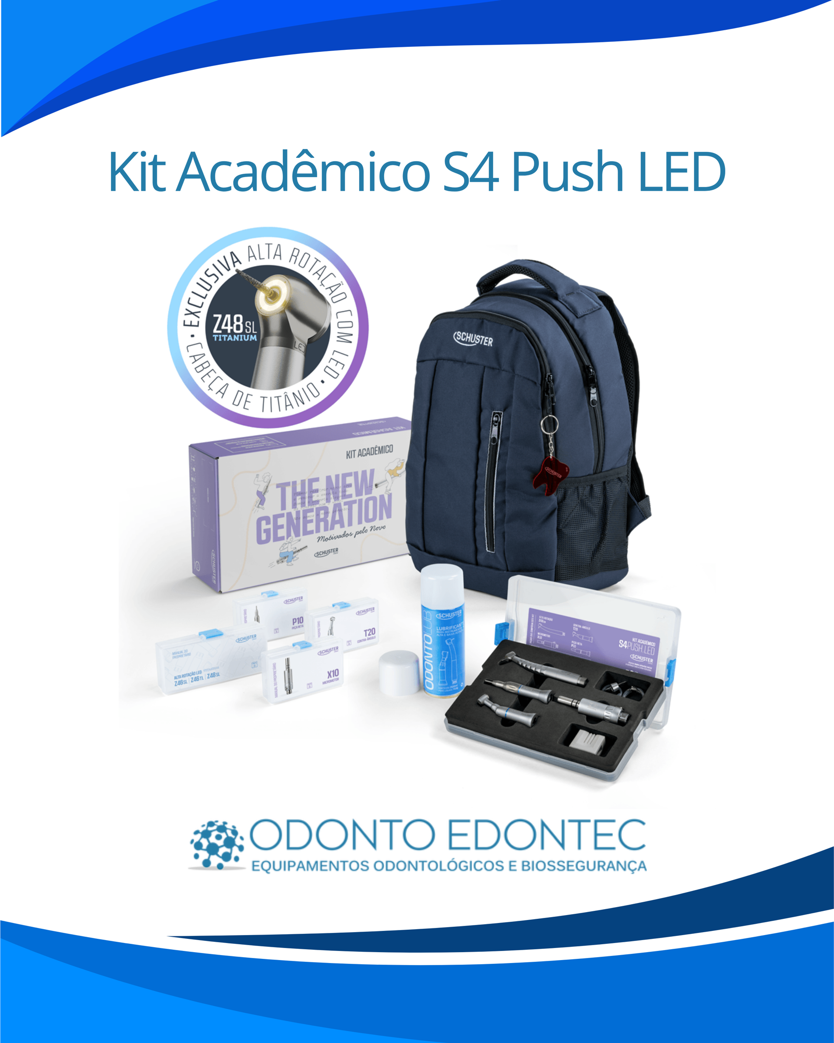 Kit Acadêmico S4 Push LED Schuster