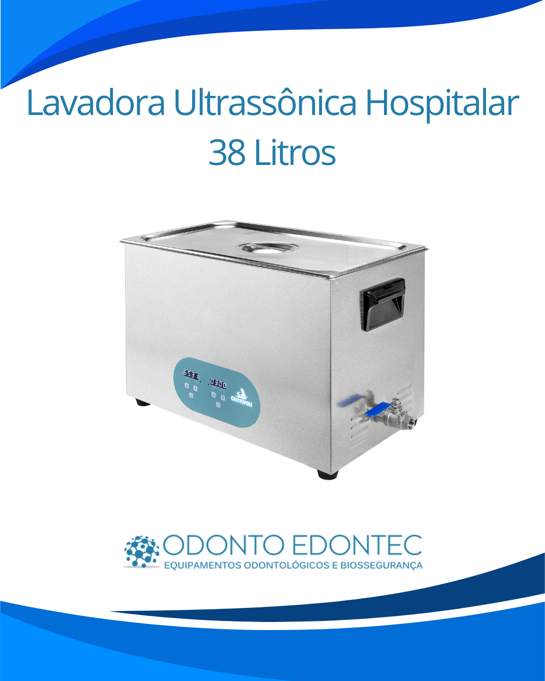 Lavadora Ultrassônica Hospitalar 38 Litros
