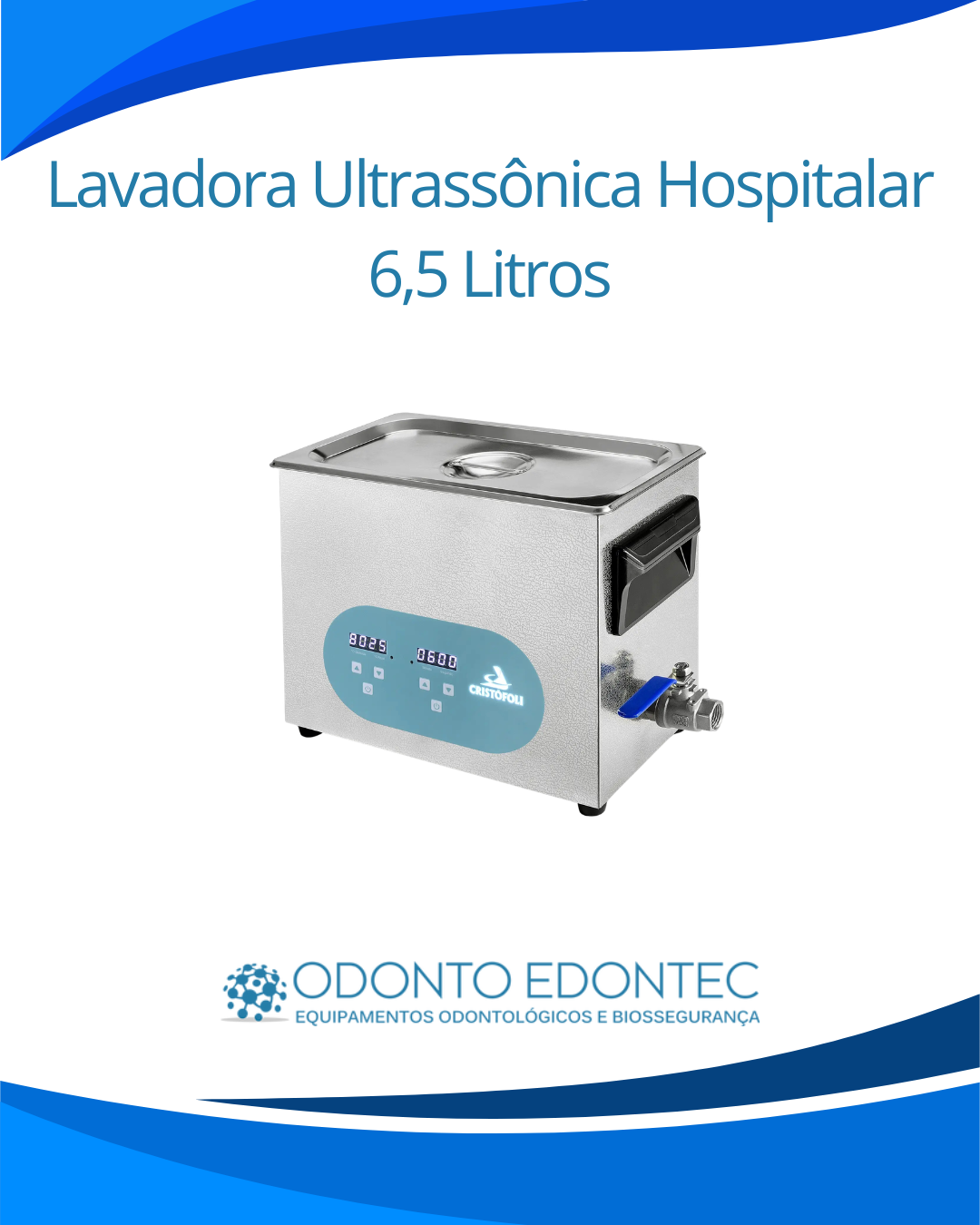 Lavadora Ultrassônica Hospitalar 6,5 Litros