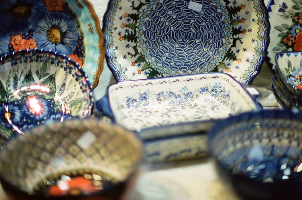 Hand-painted Polish Dishes.