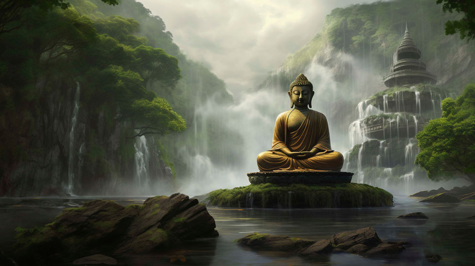 Lord Buddhas 3D Wallpaper / Print