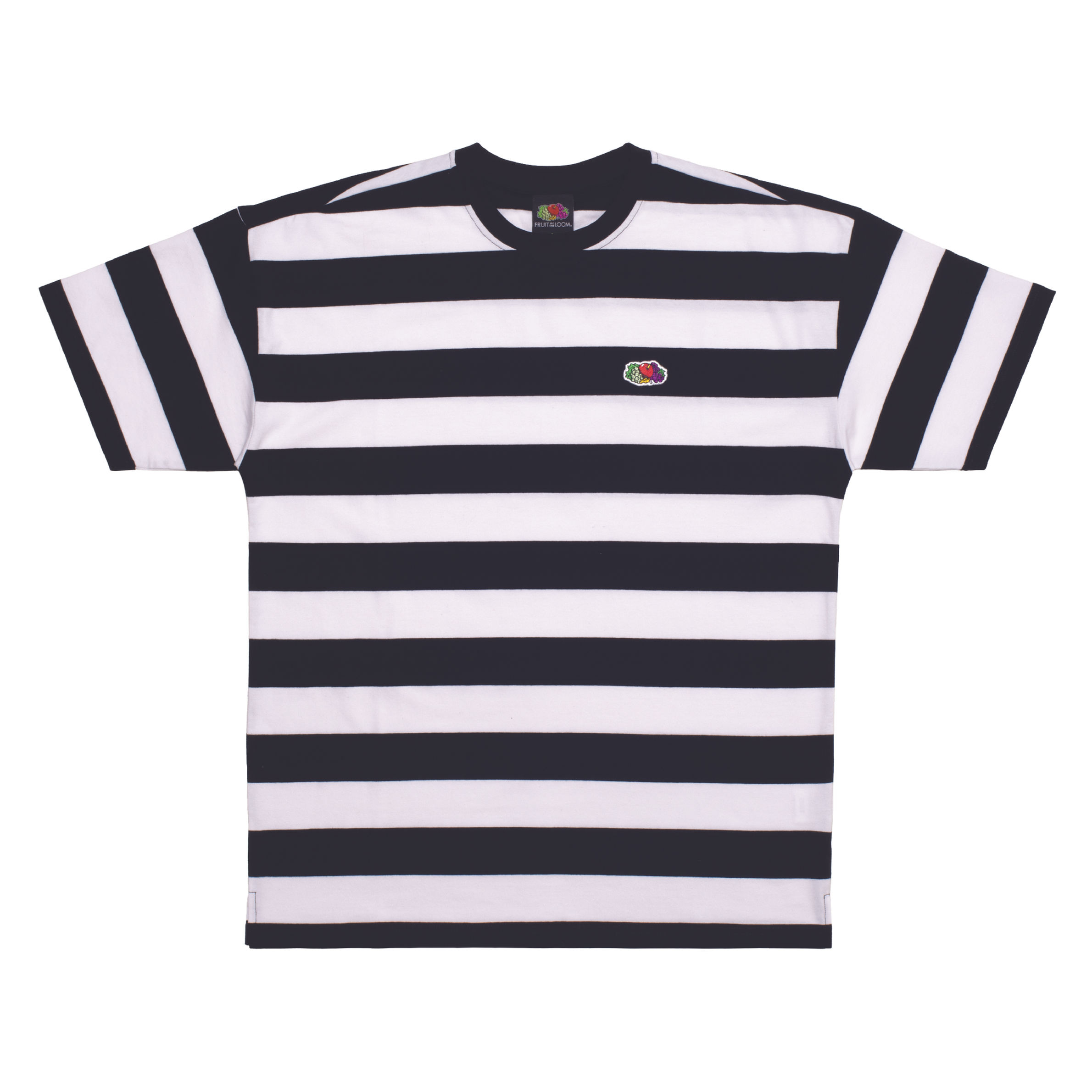 FRUIT OF THE LOOM STRIPE OVERSIZED T-SHIRT