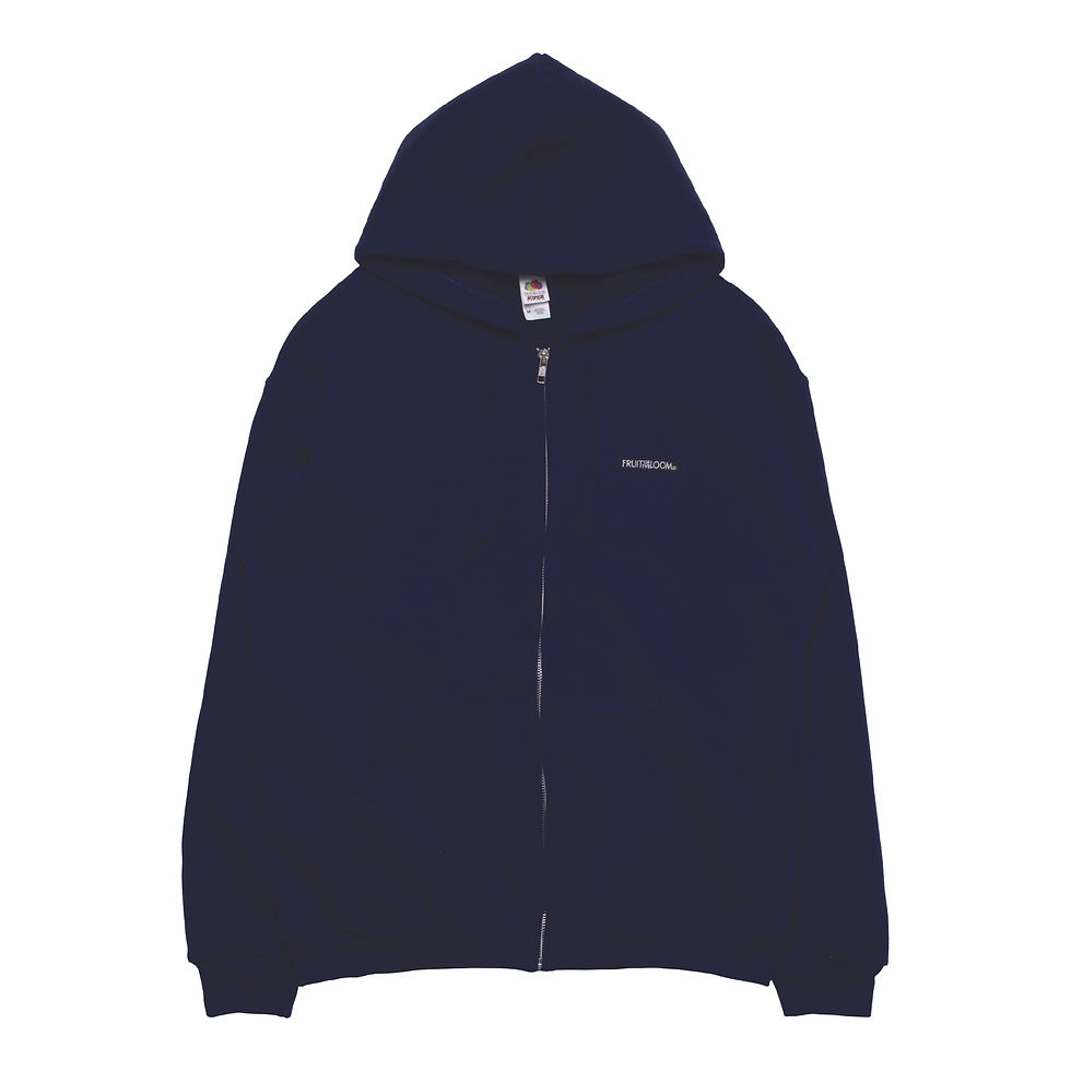 FRUIT OF THE LOOM LOGO ZIP-UP HOODIE