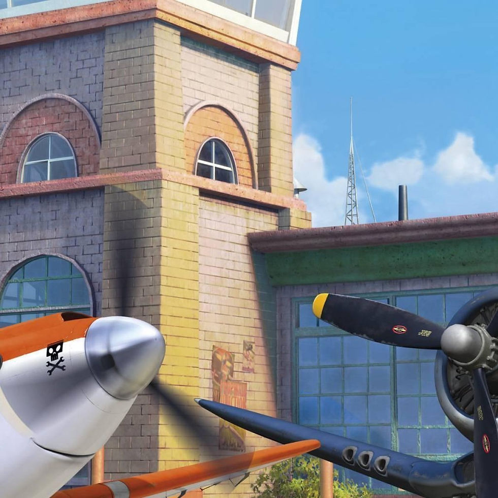 Thumbnail: Disney Behang Planes Terminal fotobehang