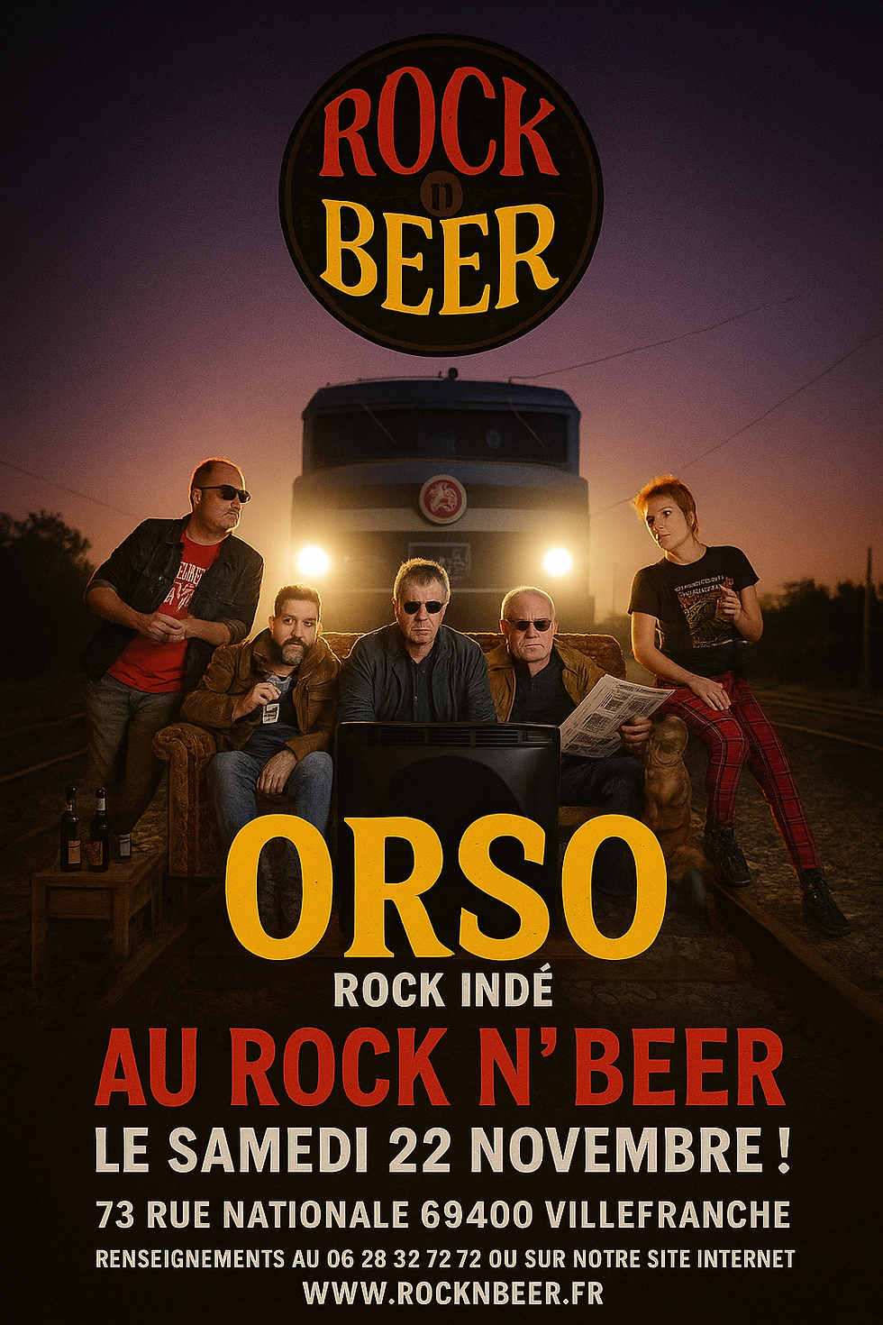 ORSO (Rock Indépendant) le 22 novembre au Rock N'Beer à partir de 20h30