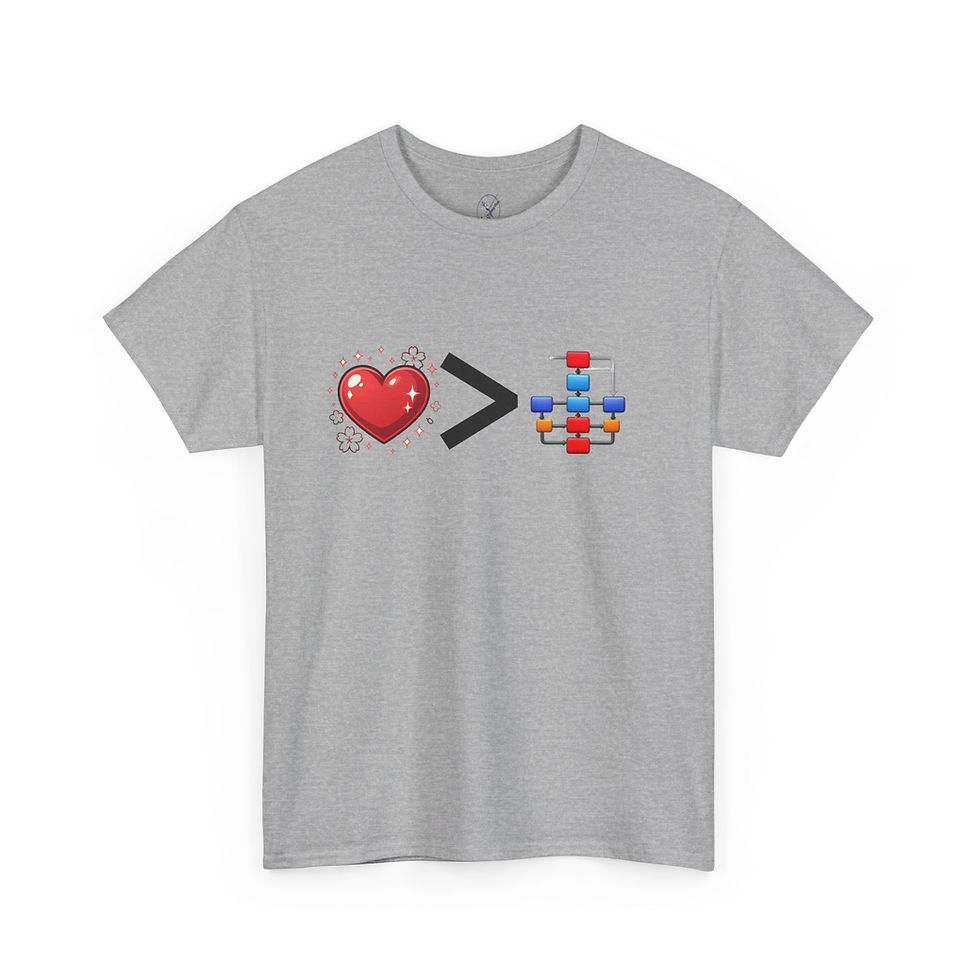 Thumbnail: Heart over Algorithm Cotton Tee