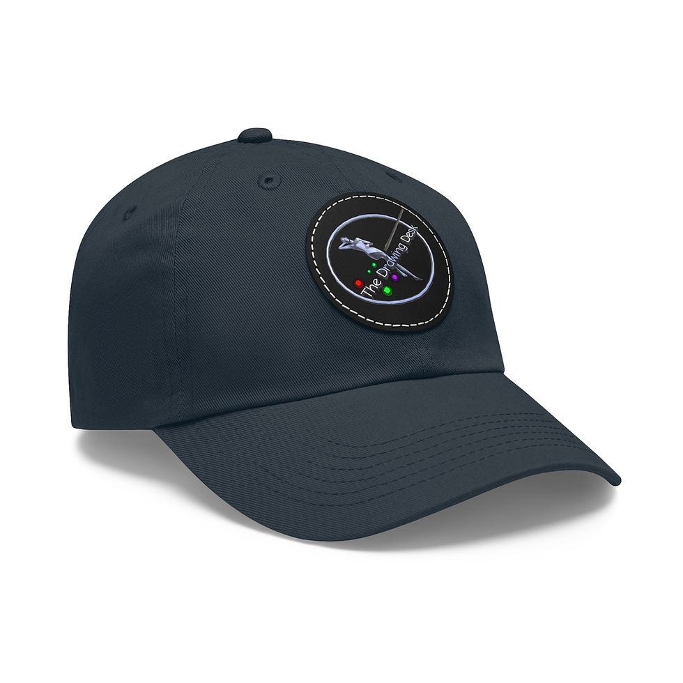 Thumbnail: The Drawing Desk Comic Logo Hat with Leather Patch