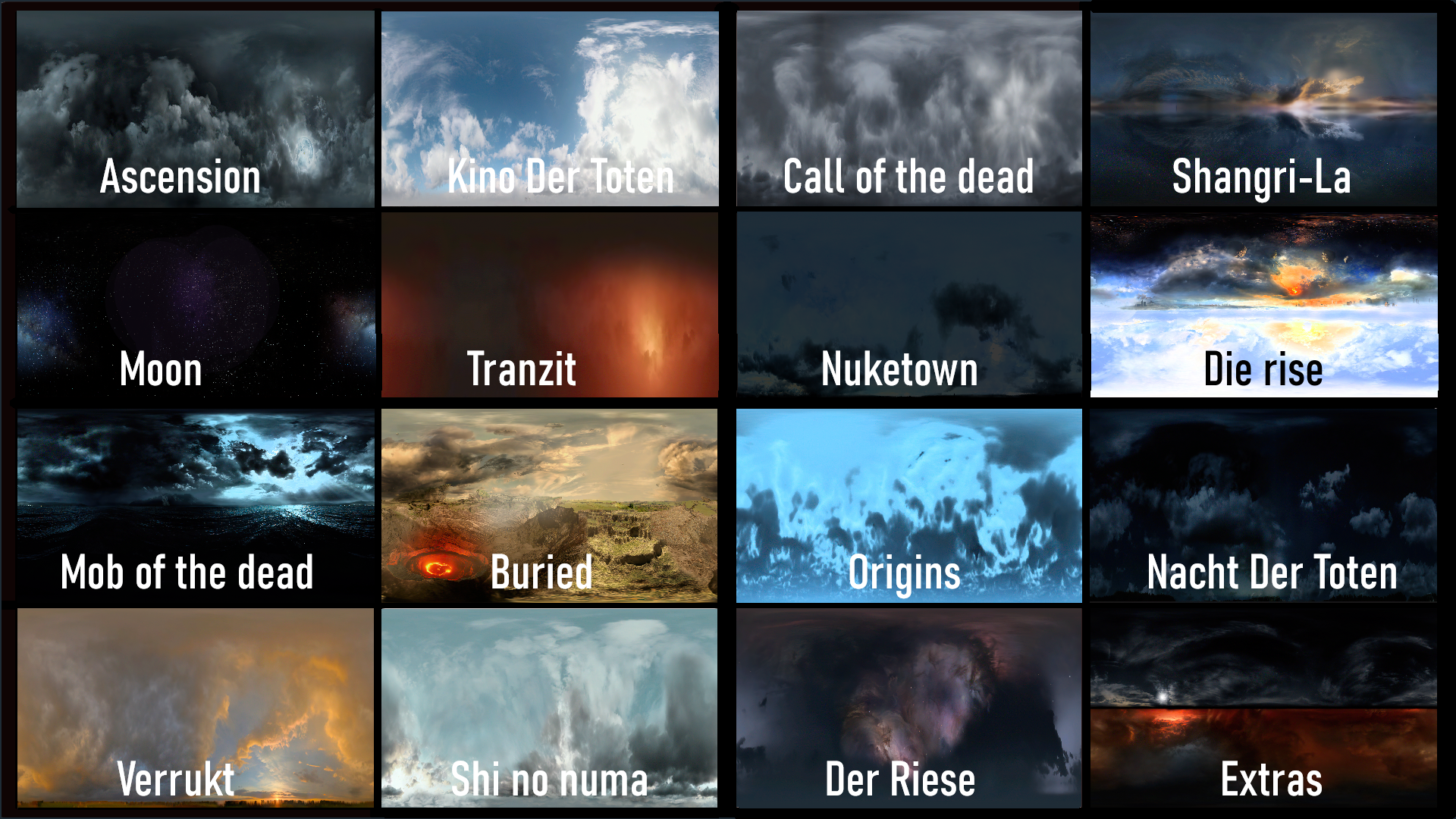Black ops 1/2 Skyboxes content media