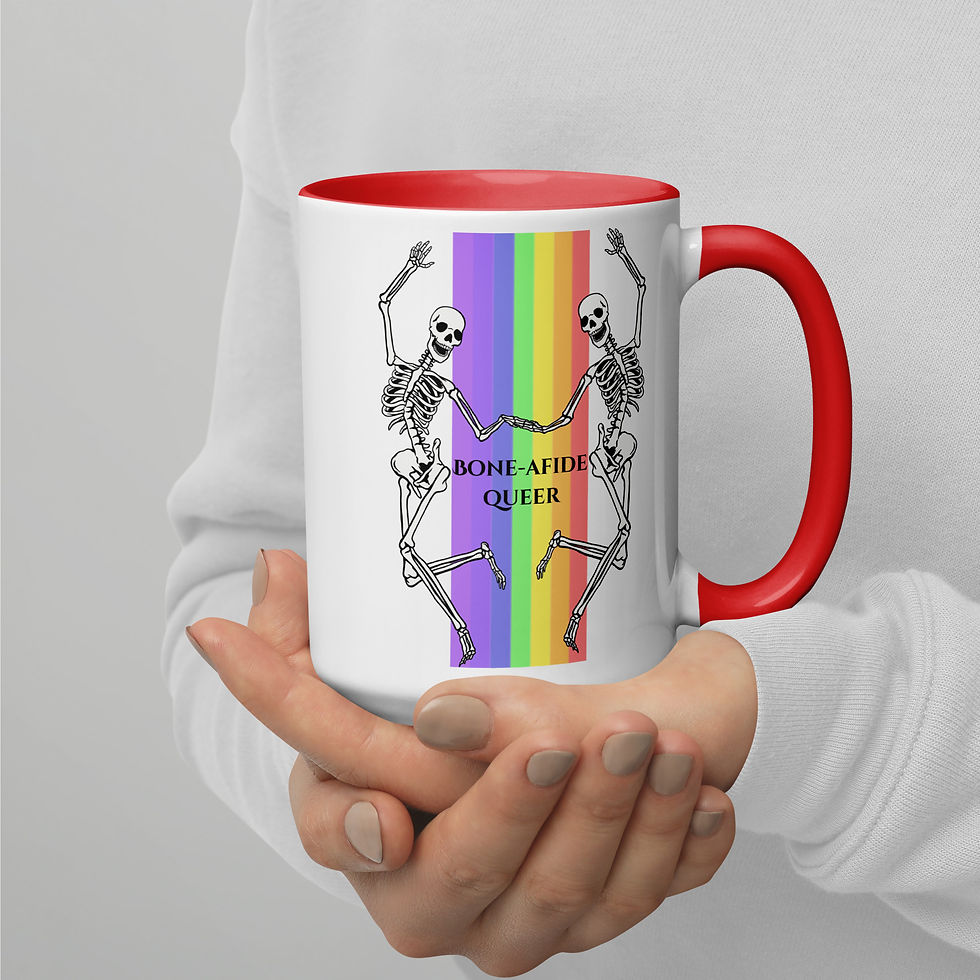 Thumbnail: Bone-afide Queer Mug with Color Inside