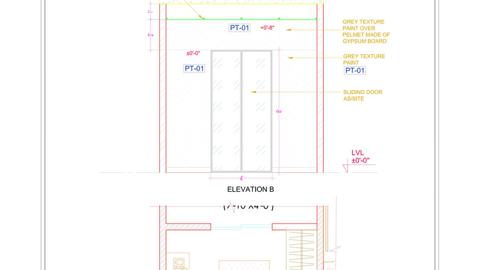 2D elevation drawing