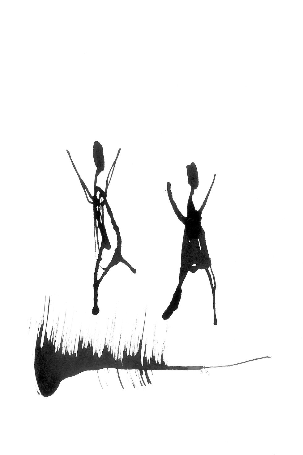 contemporary minimalist art print featuring dancing, reflecting themes of soulmate love and connection, perfect home decor