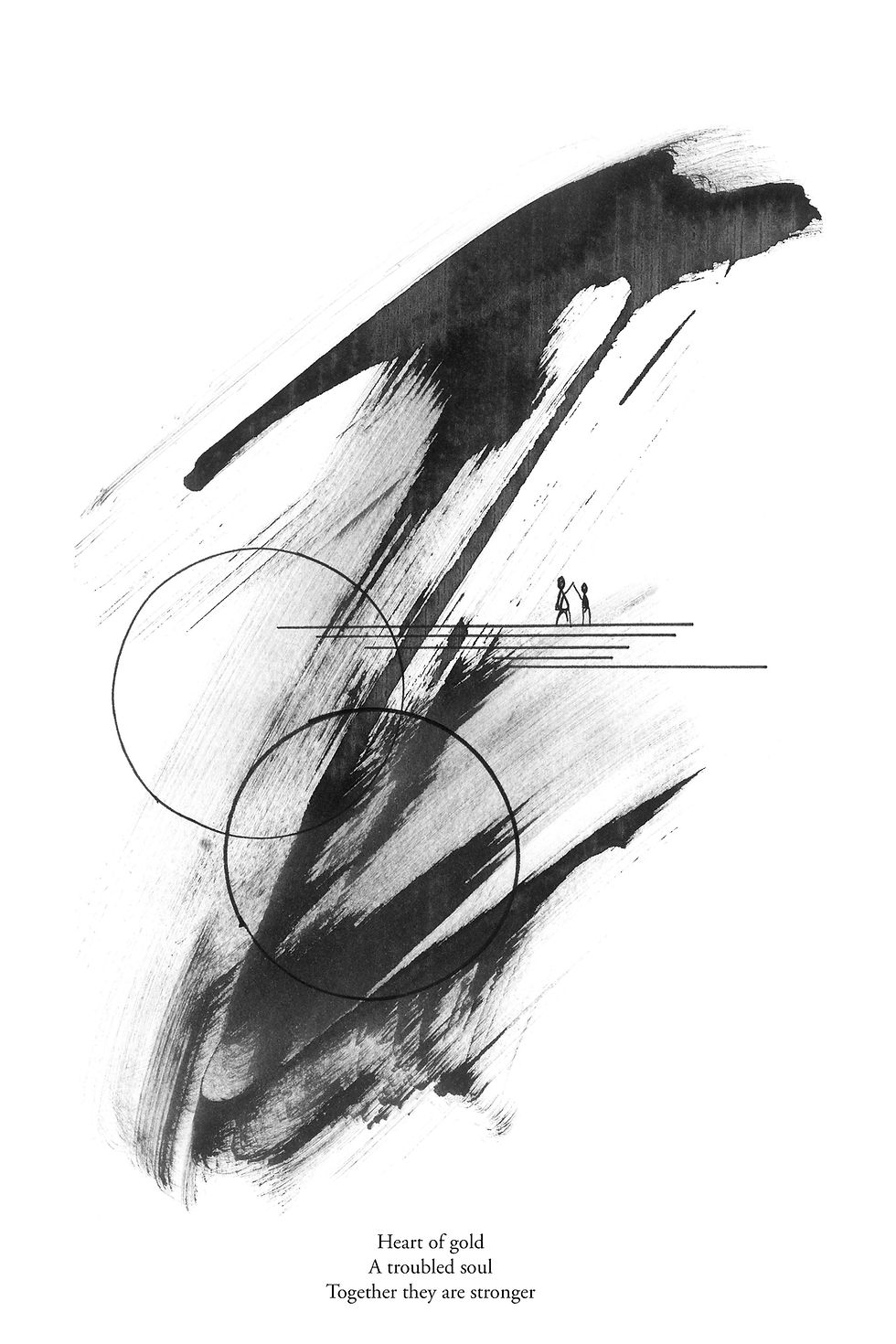 Thumbnail: contemporary minimalist art print featuring together, reflecting themes of soulmate love and connection, perfect home decor