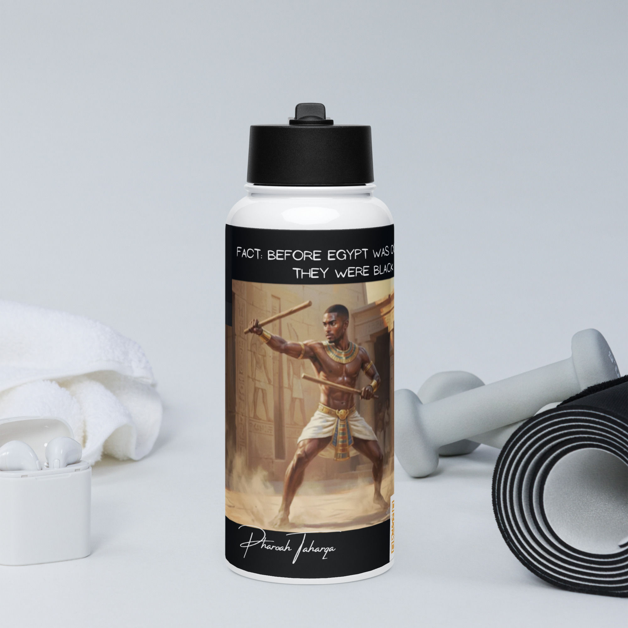 "Before Egypt was Colonized it was Black" Stainless steel water bottle